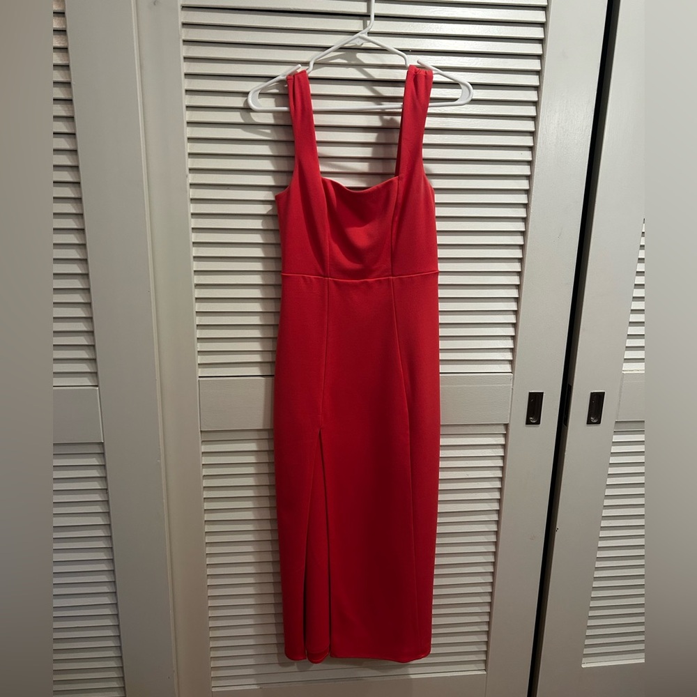 Show Me Your MuMu Strapless Red Dress
